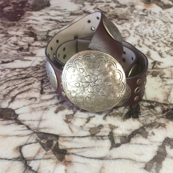 Brown embellished belt - Picture 1 of 5